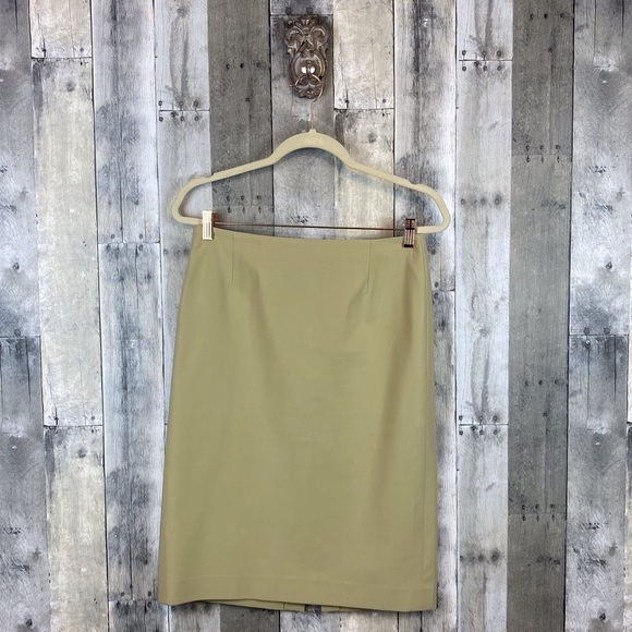 Prada Camel Pencil Skirt Size 46 - Picture 1 of 13